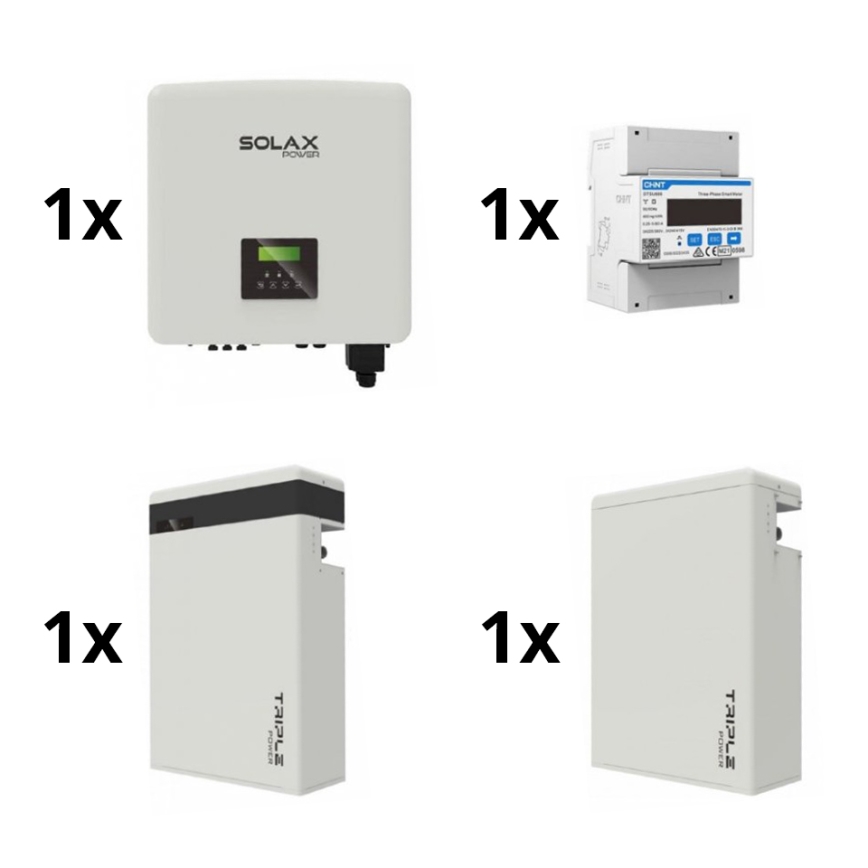 Solaranlage: 10 kW SOLAX Wechselrichter 3-phasig + 11,6 kWh TRIPLE Power Batterie V2 + 3-phasiger Stromzähler