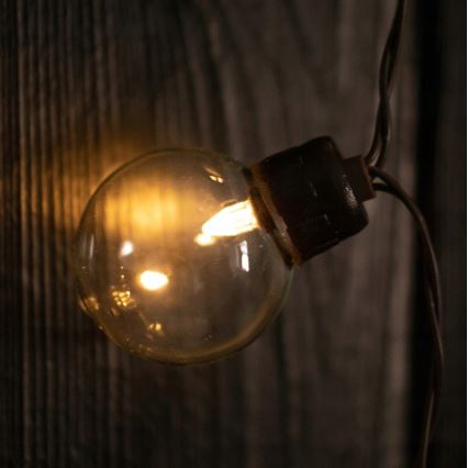 Solarbetriebene LED-Dekor-Lichterkette 20 LEDs / 8 Funktionen 500 mAh 7,6 m IP67 warmweiß