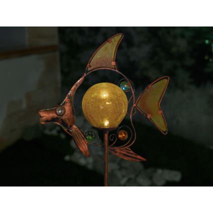 EGLO 47098 - Solární lampa ryba 1xLED/0,015W bronz