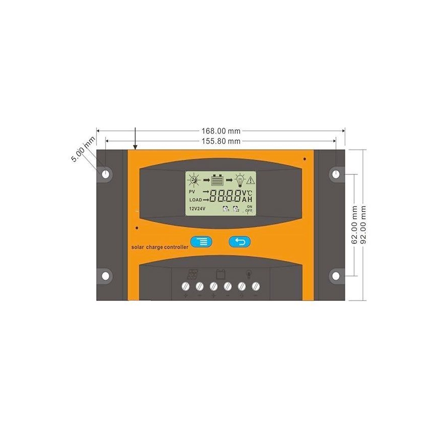 Solarregler PWM 12/24V/20A