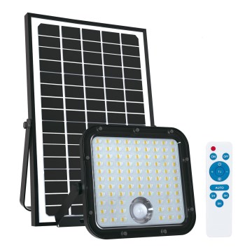 Solarstrahler für den Außenbereich mit Sensor LED/30W/6,4V 4000K IP65 6000 mAh + Fernbedienung
