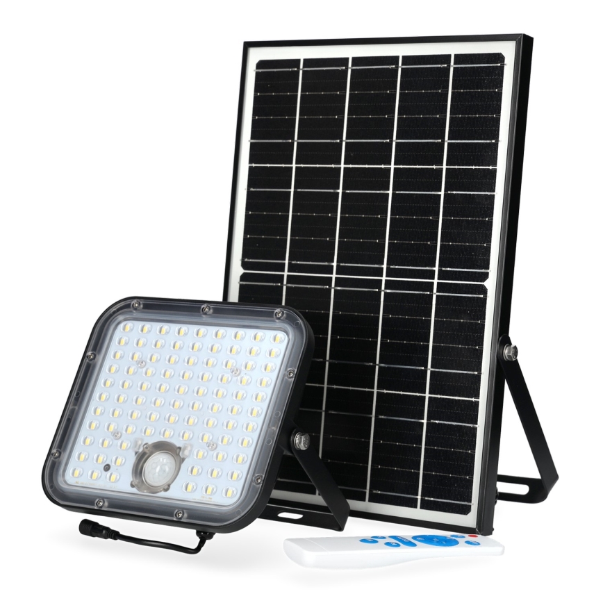 Solarstrahler für den Außenbereich mit Sensor LED/30W/6,4V 4000K IP65 6000 mAh + Fernbedienung
