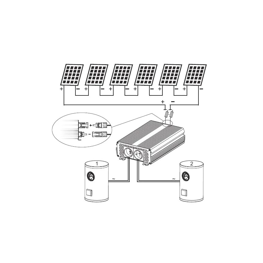 Solarwechselrichter für Warmwasser ECO Solar Boost MPPT-3000 3 kW