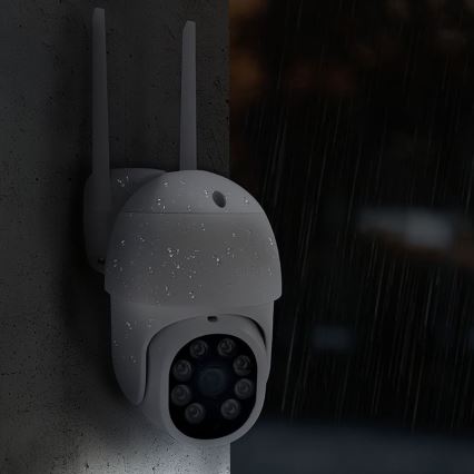 Außenkamera mit Sensor, Schutzart IP65, Wi‑Fi‑Unterstützung und Tuya‑Kompatibilität