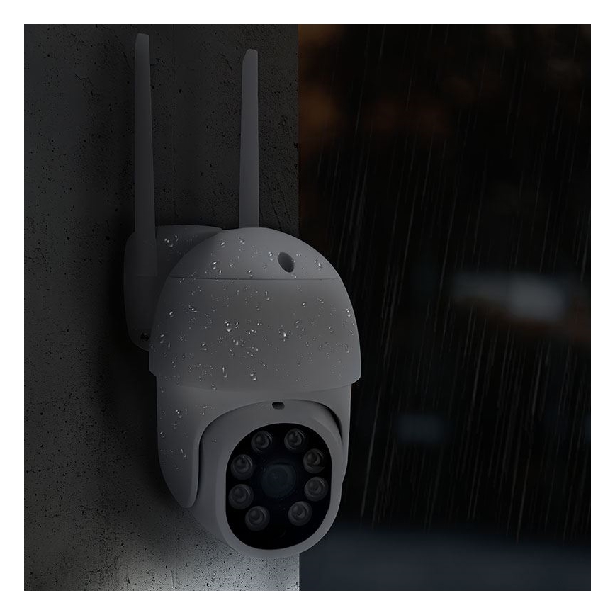 Intelligente Außenkamera mit 2K (3 MP) Sensor, IP65, Wi‑Fi und Tuya-Kompatibilität