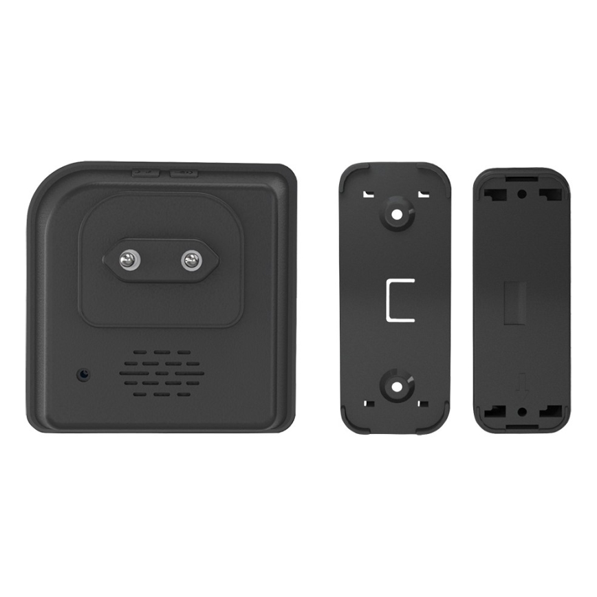 Kabellose Steckdosen-Türklingel 230V/1xCR2032 IP56 schwarz