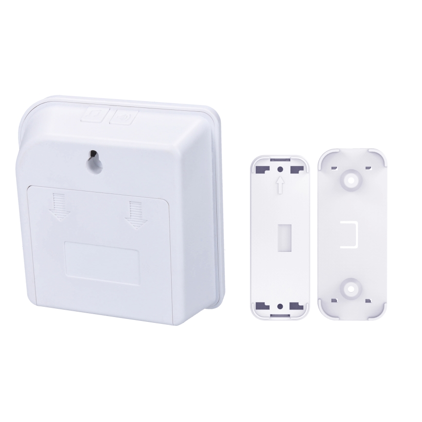 Kabellose batteriebetriebene Türklingel 3V/3xAA IP44 weiß