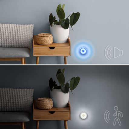 Kabellose Türklingel mit LED-Beleuchtung und Bewegungssensor für 230V-Steckdose IP55