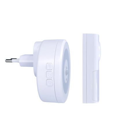 Kabellose Türklingel mit LED-Beleuchtung und Bewegungssensor für 230V-Steckdose IP55