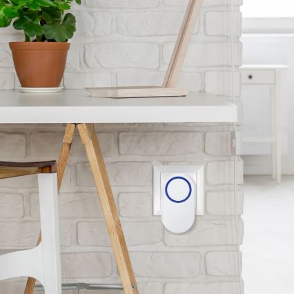 Kabellose Steckdosen-Türklingel 230V IP56 weiß