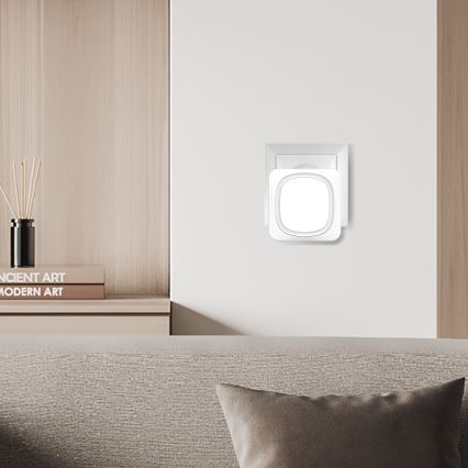 Kabellose Steckdosen-Türklingel mit LED-Beleuchtung 230V IP56 weiß