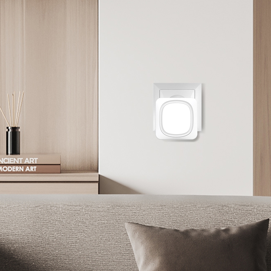 Kabellose Steckdosen-Türklingel mit LED-Beleuchtung 230V IP56 weiß