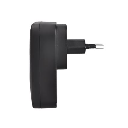 Kabellose Steckdosen-Türklingel mit LED-Beleuchtung 230V IP56 schwarz