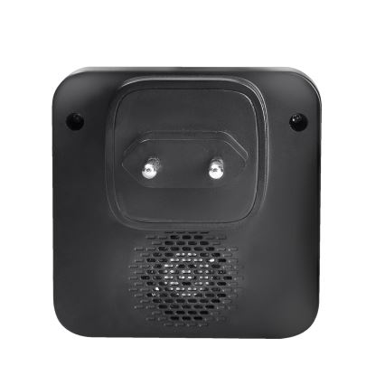 Kabellose Steckdosen-Türklingel mit LED-Beleuchtung 230V IP56 schwarz