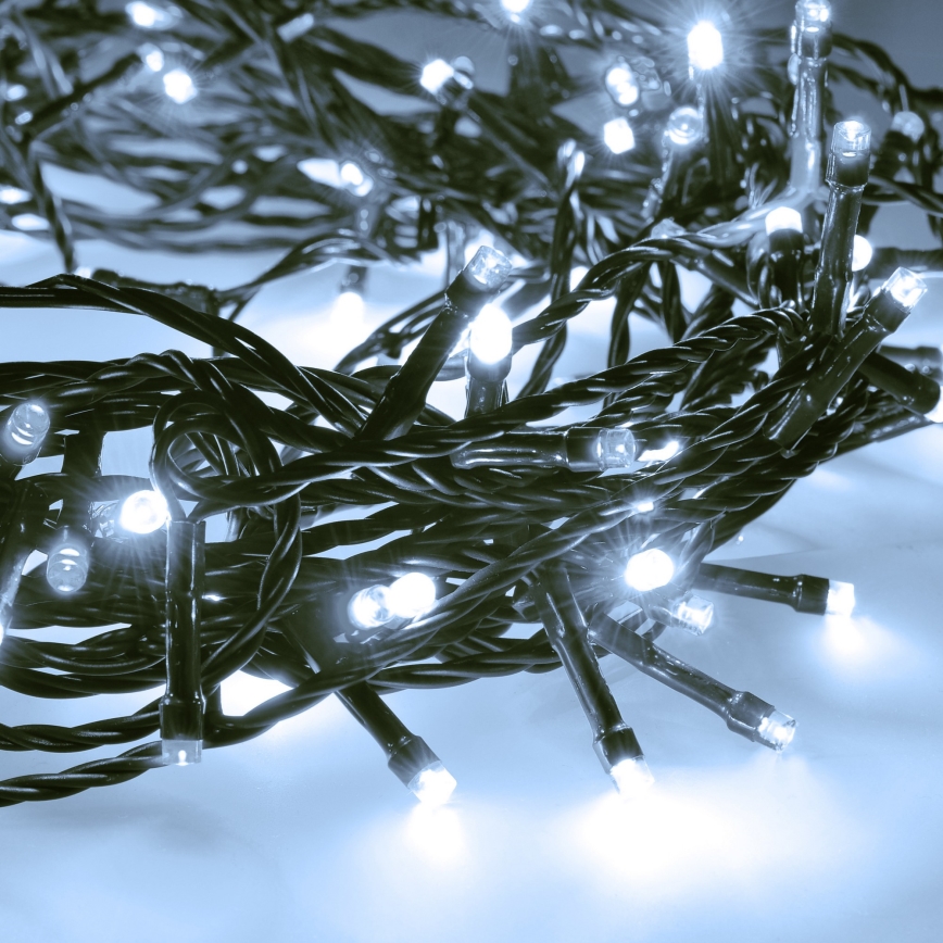 LED-Außen-Weihnachtslichterkette 200xLED/8 Funktionen 15m IP44 kaltweiß