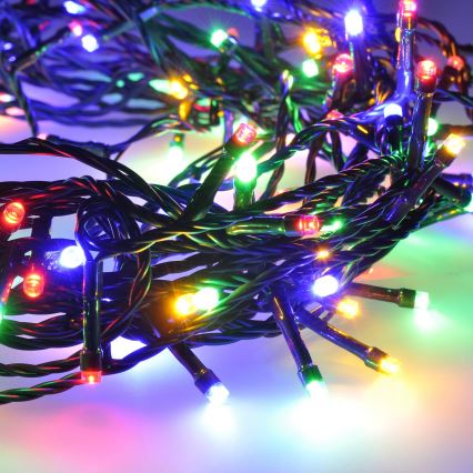 LED Weihnachtskette 100xLED/8 Funktionen 13m IP44 multicolor