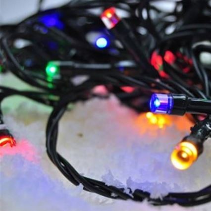 LED-Außenlichterkette 100 LEDs / 8 Funktionen, 13 m, IP44, mehrfarbig
