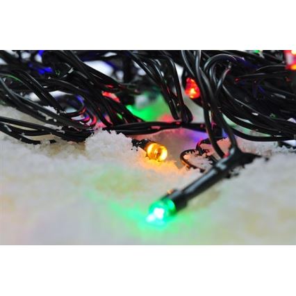 LED-Außenlichterkette 100 LEDs / 8 Funktionen, 13 m, IP44, mehrfarbig