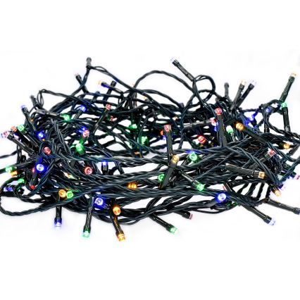 LED Außen-Weihnachts-Lichterkette 100xLED/8 Funktionen 13m IP44 mehrfarbig