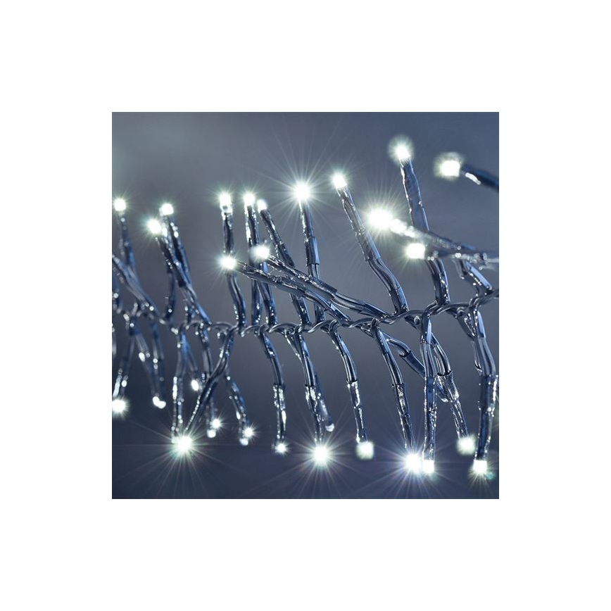 LED Weihnachtskette 576xLED/8 Funktionen 8m IP44 kaltweiß + FB
