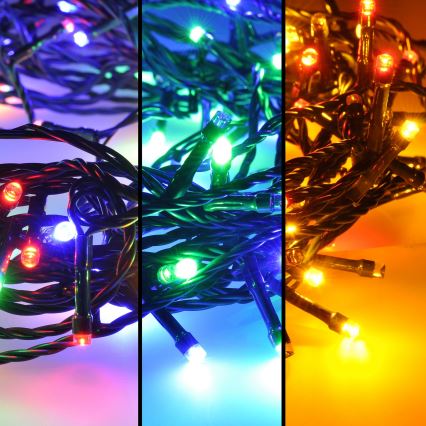 LED Weihnachtskette 50xLED/8 Funktionen 8m IP44 multicolor