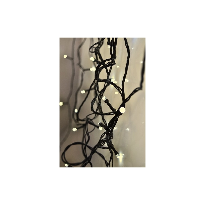 LED-Außen-Lichterkette 50xLED/8 Funktionen 8m IP44 warmweiß