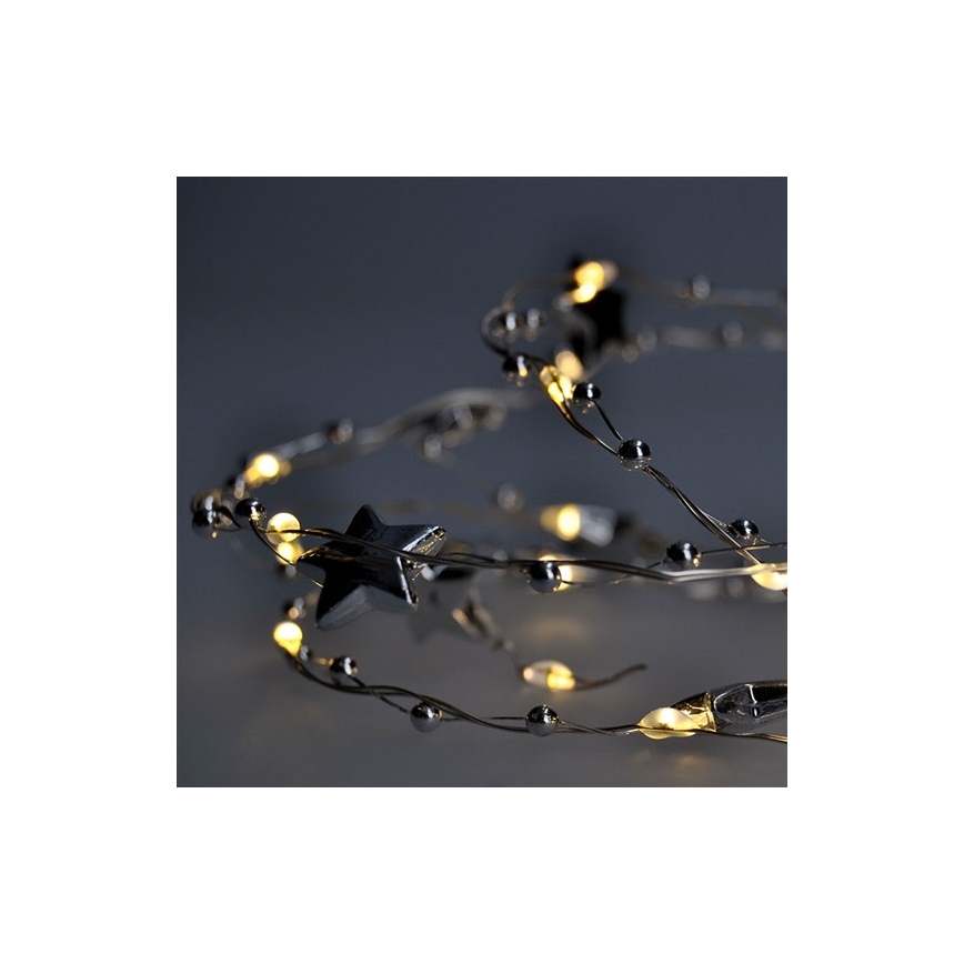 LED Weihnachtskette 1 m 20xLED/2xAA