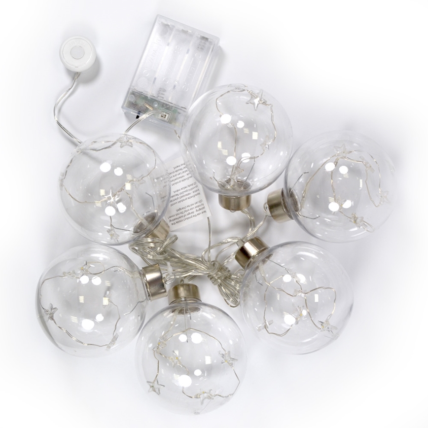 LED Dekorationskugel 30xLED/3xAA Dr.8cm