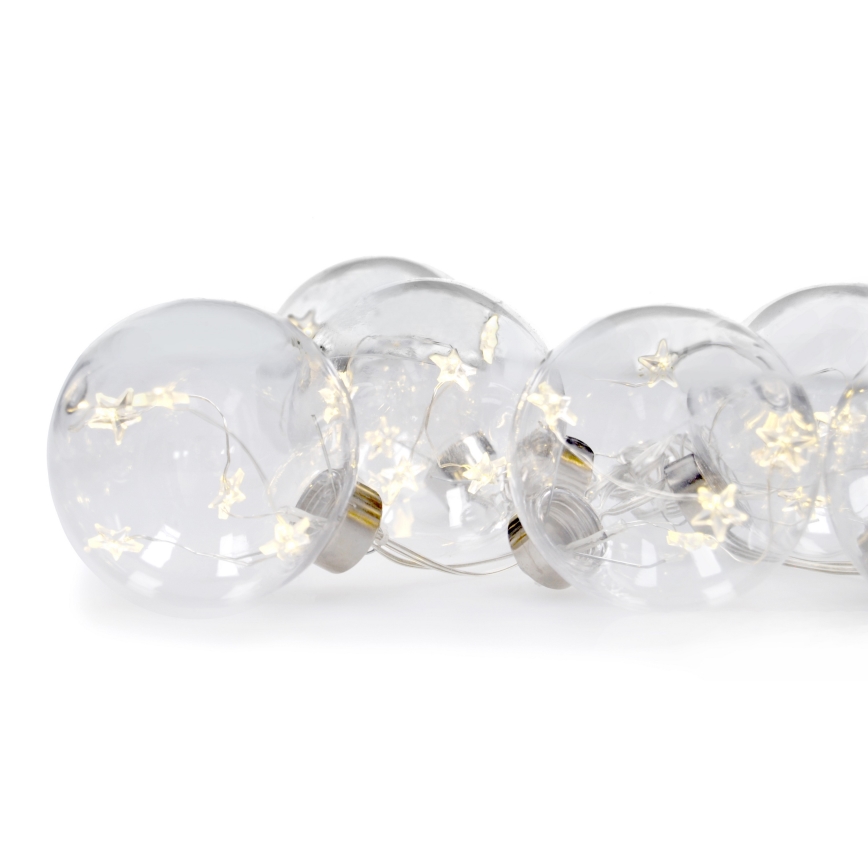 LED-Weihnachtslichterkette 30xLED/3xAA 2,5m warmweiβ