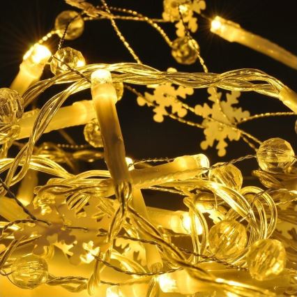 LED  Lichterkette 20xLED/2xAA 2m warmweiß