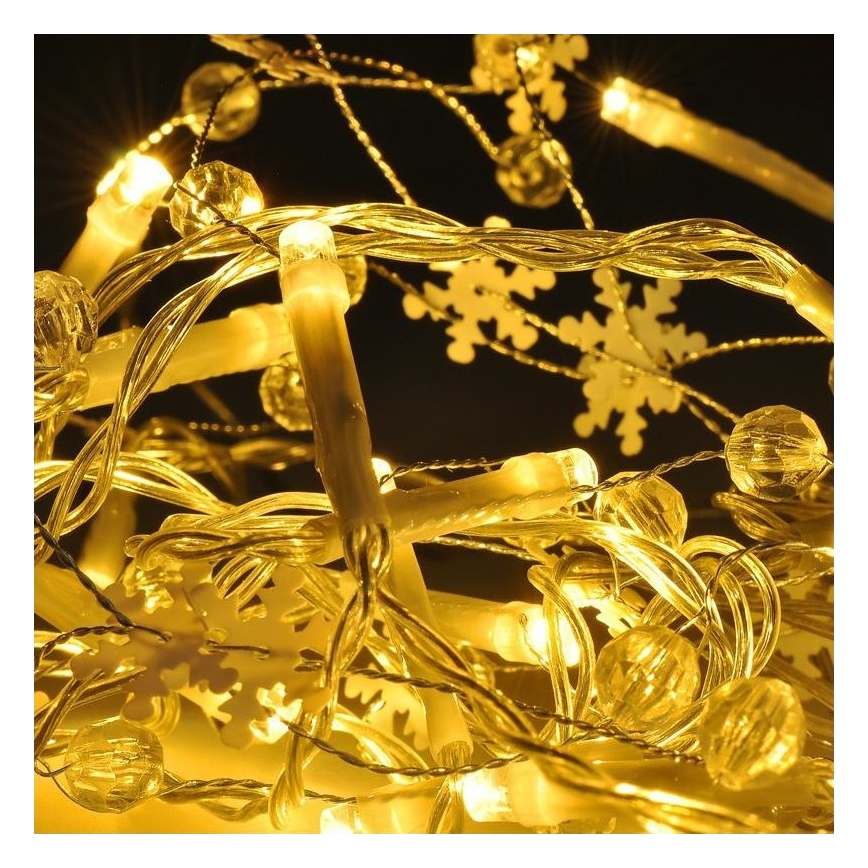 LED Weihnachtslichterkette 20xLED/2xAA 2m warmweiß