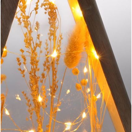 LED-Weihnachtsdekoration LED/2xAA Schneebedeckte Winterblumen