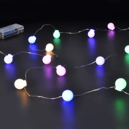 LED-Lichterkette, 40 LEDs, 2×AA, 4,3 m, mehrfarbig