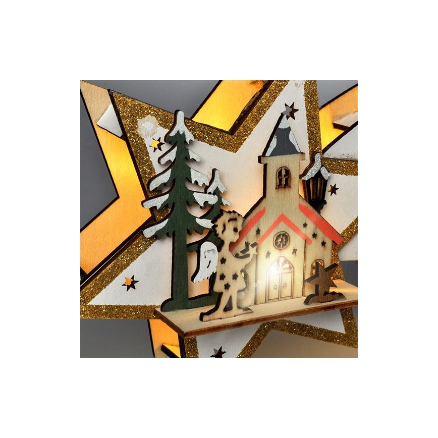 LED Weihnachtsdekoration 10xLED/2xAA Komet