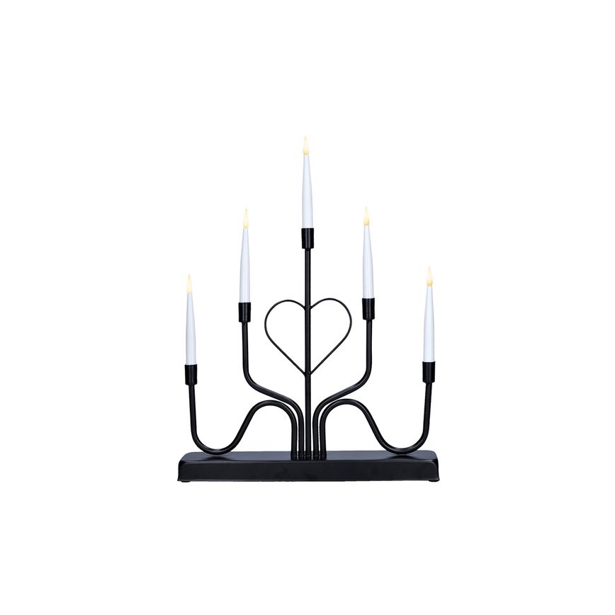 LED Weihnachtskerzenhalter 5xLED/2xAA warmweiß