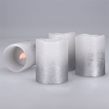 4er-Set LED-Kerzen aus natürlichem Wachs LED/1xCR2032 warmweiß