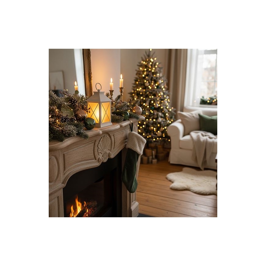 LED-Weihnachtslaterne LED/2xAA warmweiß