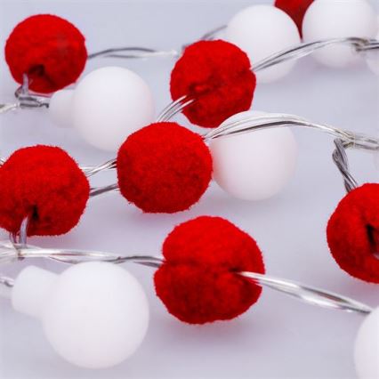 LED-Lichterkette, 20 LEDs / 2× AA, 1,8 m, warmweiß