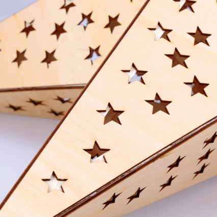 LED-Weihnachtsdekoration 20xLED/2xAA warmweiß beiger Stern