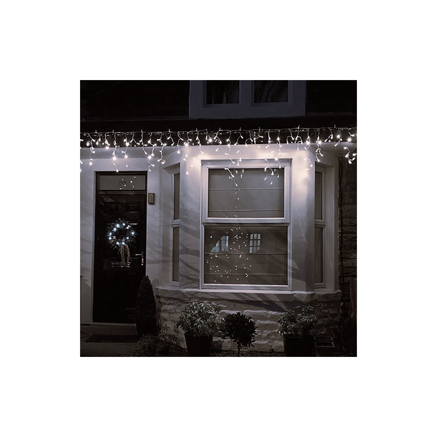 LED-Lichtervorhang für den Außenbereich, 120 LEDs, 230 V, 3 m, IP44