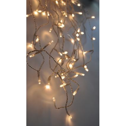 LED-Weihnachtsvorhang für draußen 360xLED/8 Funktionen 15m IP44 warmweiß