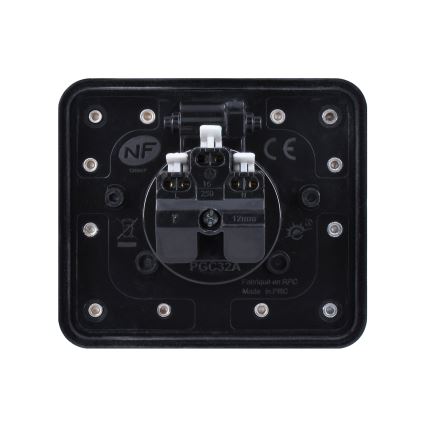 Outdoor-Bodeneinbausteckdose IP55 eckig