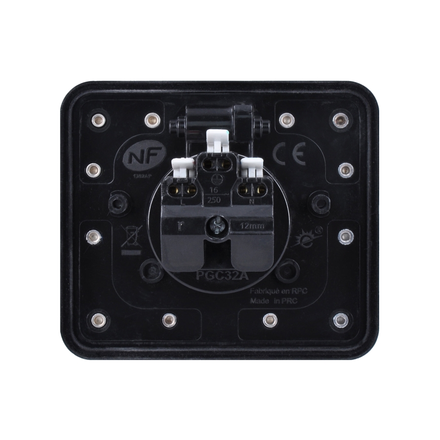 Outdoor-Bodeneinbausteckdose IP55 eckig