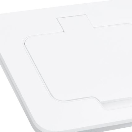 Einbau-Bodensteckdose für den Außenbereich, IP55, weiß, rechteckig