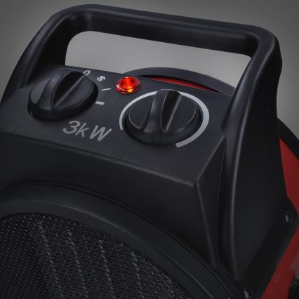 Standventilator mit keramischem Heizelement 3000W/230V schwarz