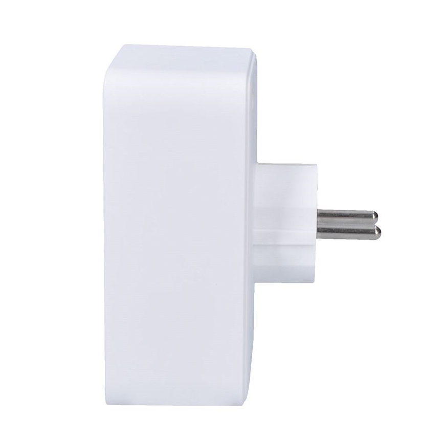 Steckdosenverteiler 1x16A+2x 2,5A mit 2xUSB A+C Ladegerät weiß