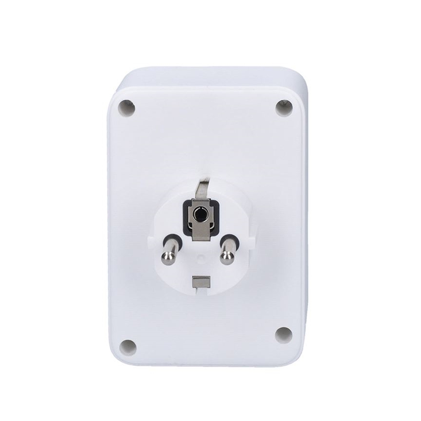 Steckdosenverteiler 1x16A+2x 2,5A mit 2xUSB A+C Ladegerät weiß
