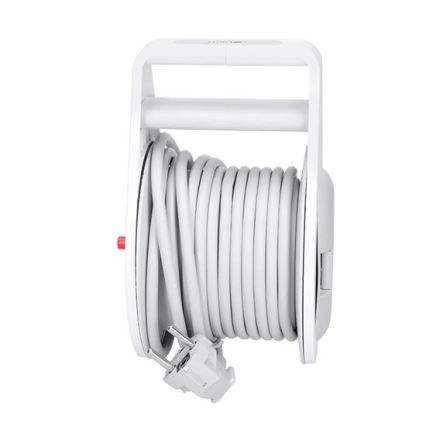 Aufrollbare Kabeltrommel mit 3 Steckdosen, 10 m