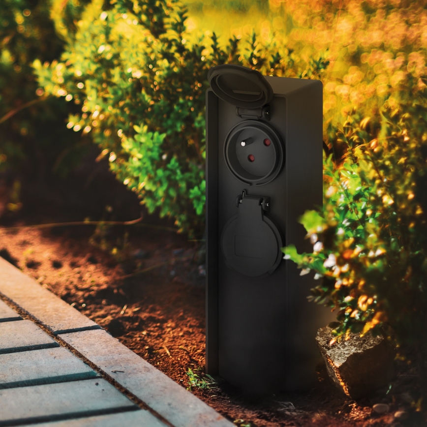 Outdoor-Steckdosensäule 2Z 230V IP44