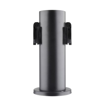 Outdoor-Steckdosensäule 2Z 230V IP44 schwarz eckig